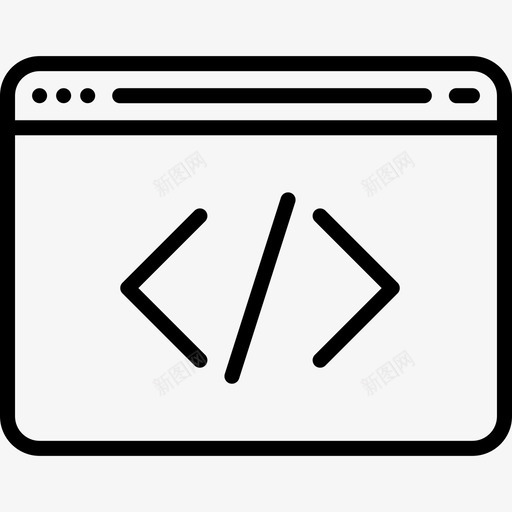 HTML编程线工艺线性图标svg_新图网 https://ixintu.com HTML 线性 编程线工艺