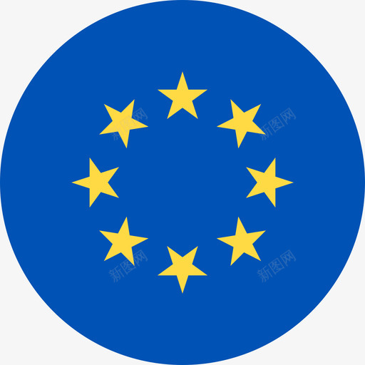 欧盟各国国旗圆形图标svg_新图网 https://ixintu.com 各国国旗 圆形 欧盟