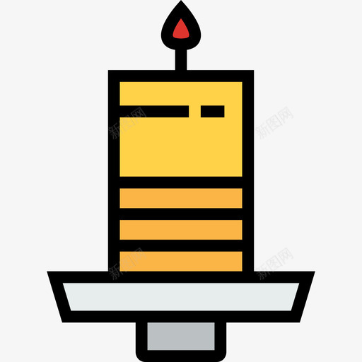蜡烛睡眠时间2线性颜色图标svg_新图网 https://ixintu.com 睡眠时间2 线性颜色 蜡烛