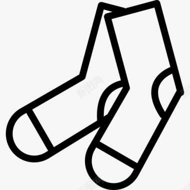 袜子衣服时尚线性图标图标