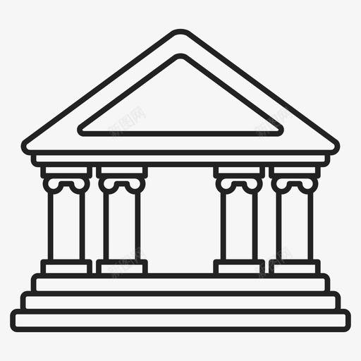 银行大楼商业中央银行图标svg_新图网 https://ixintu.com 中央银行 商业 财产 货币 银行大楼