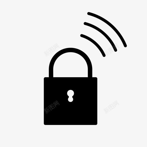 锁物联网安全图标svg_新图网 https://ixintu.com 安全 无线 智能家居 物联网 锁