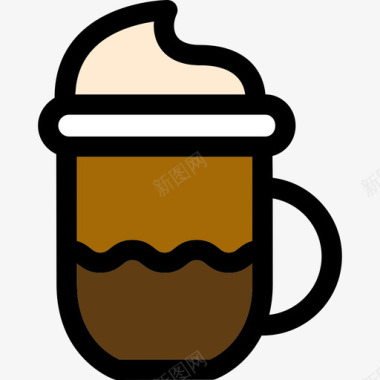 咖啡杯食物线性咖啡杯图标图标