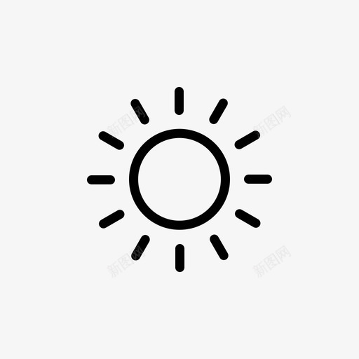 太阳热光图标svg_新图网 https://ixintu.com 光 夏天 天气 太阳 晴天 混合 热
