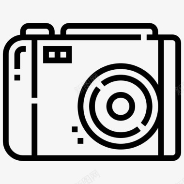 小型摄像机摄影相机及配件生产线图标图标