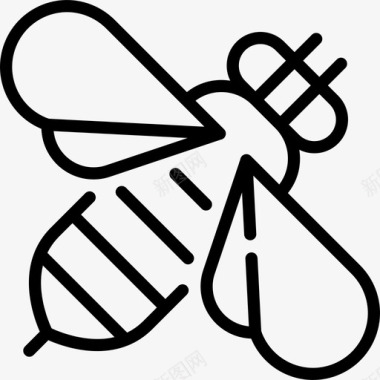 蜜蜂生态线工艺线状图标图标
