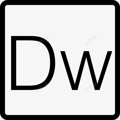 DW文件类型线性图标svg_新图网 https://ixintu.com DW 文件类型 线性