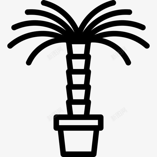 棕榈树自然植物和花卉图标svg_新图网 https://ixintu.com 棕榈树 植物和花卉 自然
