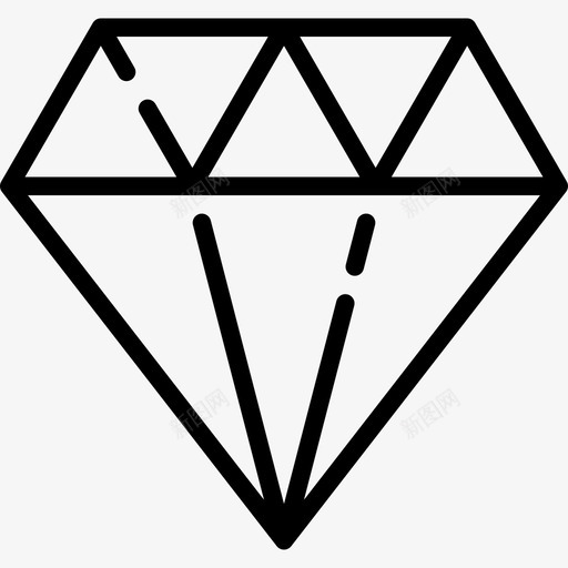 钻石时髦风格直线型图标svg_新图网 https://ixintu.com 时髦风格 直线型 钻石