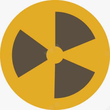 核弹警报圆形平面图标图标