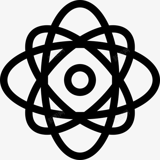 原子医学元素概述线性图标svg_新图网 https://ixintu.com 医学元素概述 原子 线性