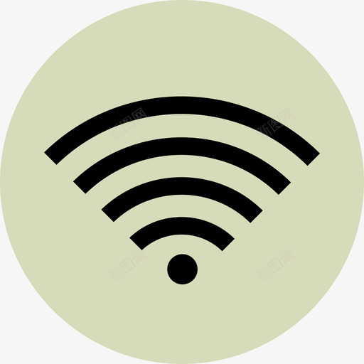 Wifi技术圆形平面图标svg_新图网 https://ixintu.com Wifi 圆形平面 技术