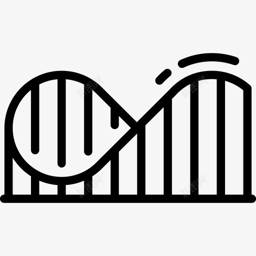 过山车游乐园直线图标svg_新图网 https://ixintu.com 游乐园直线 过山车