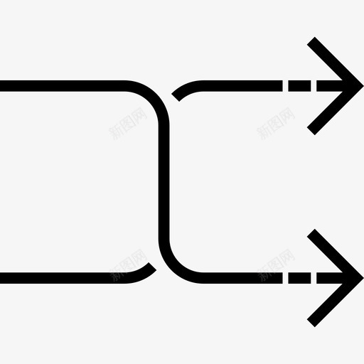 随机播放用户界面线性图标svg_新图网 https://ixintu.com 用户界面 线性 随机播放