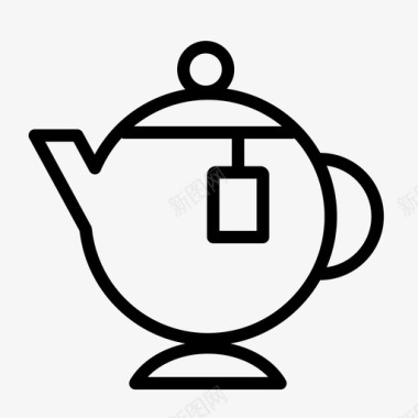 茶壶煮沸开水图标图标