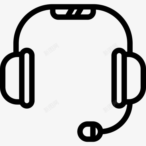 耳机线性通信线性图标svg_新图网 https://ixintu.com 线性 线性通信 耳机