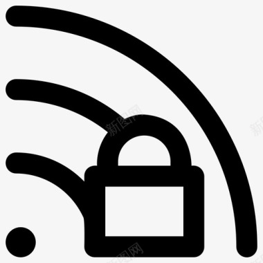 Wifi安全工具粗体圆形图标图标