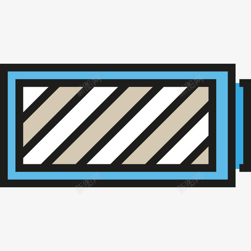 电池用户界面4线颜色图标svg_新图网 https://ixintu.com 用户界面4 电池 线颜色