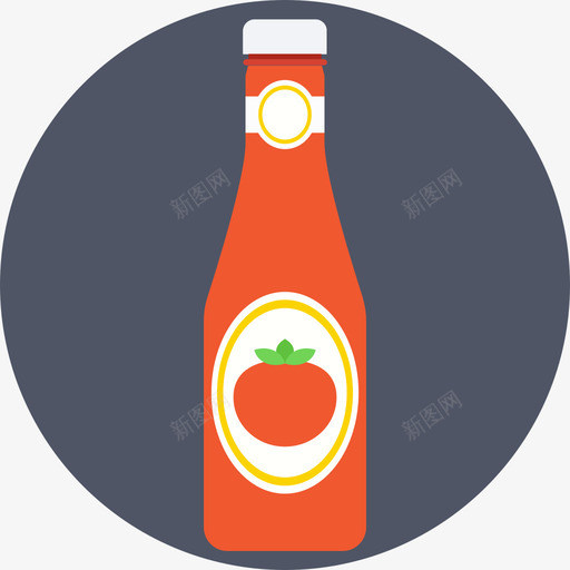 番茄酱食品9无糖图标svg_新图网 https://ixintu.com 无糖 番茄酱 食品9