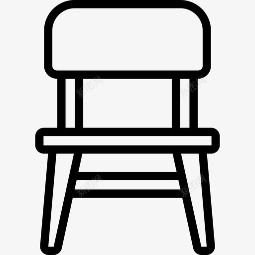 椅子幼儿园元素直线型图标svg_新图网 https://ixintu.com 幼儿园元素 椅子 直线型