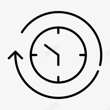 开放时间时钟时间图标图标