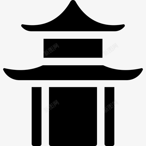 大门坚实的日本文化元素填充图标svg_新图网 https://ixintu.com 坚实的日本文化元素 填充 大门
