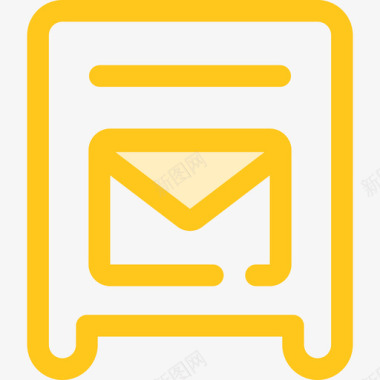 邮箱通讯11黄色图标图标