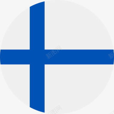 芬兰国旗圆形图标图标