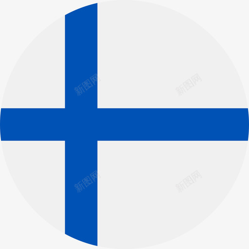 芬兰国旗圆形图标svg_新图网 https://ixintu.com 国旗 圆形 芬兰