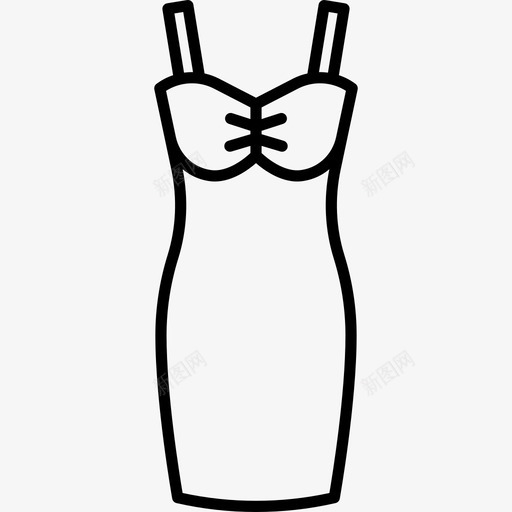短裙线性细节衣服直线型图标svg_新图网 https://ixintu.com 直线型 短裙 线性细节衣服