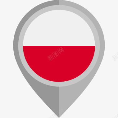 波兰共和国国旗圆形图标图标