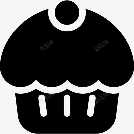 一个松饼面包店填充图标svg_新图网 https://ixintu.com 一个松饼 面包店填充