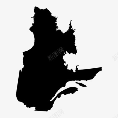 魁北克省法国省加拿大省和地区图标图标