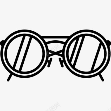 眼镜线性细节高中元素线性图标图标