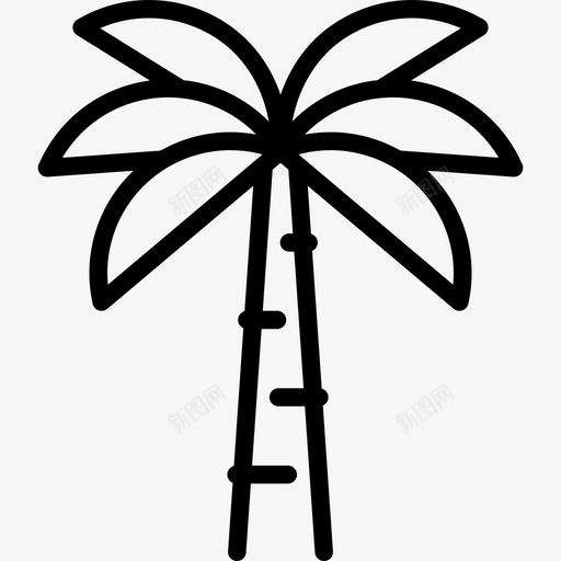 棕榈树埃及线工艺线状图标svg_新图网 https://ixintu.com 埃及线工艺 棕榈树 线状