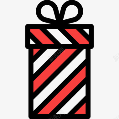 礼物圣诞线性圣诞饰品图标图标