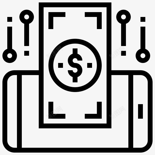 数字货币比特币美元图标svg_新图网 https://ixintu.com 数字货币 智能手机 比特币 比特币系列 美元