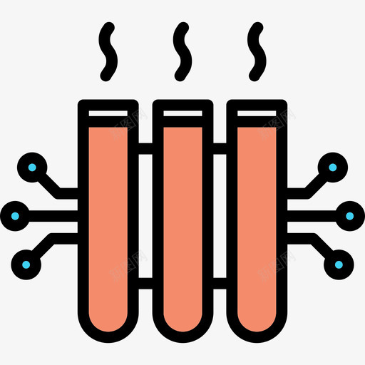 暖气线性智能家居元素线性颜色图标svg_新图网 https://ixintu.com 暖气 线性智能家居元素 线性颜色