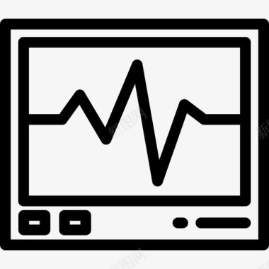 脉冲医学元素线性线性图标图标