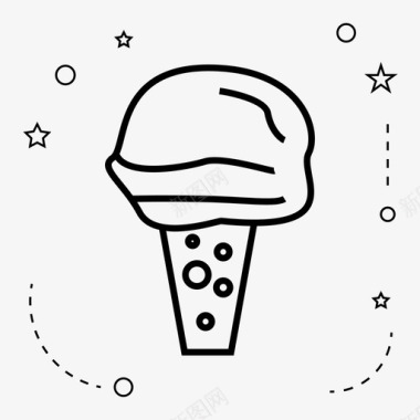 蛋卷食物冰淇淋图标图标