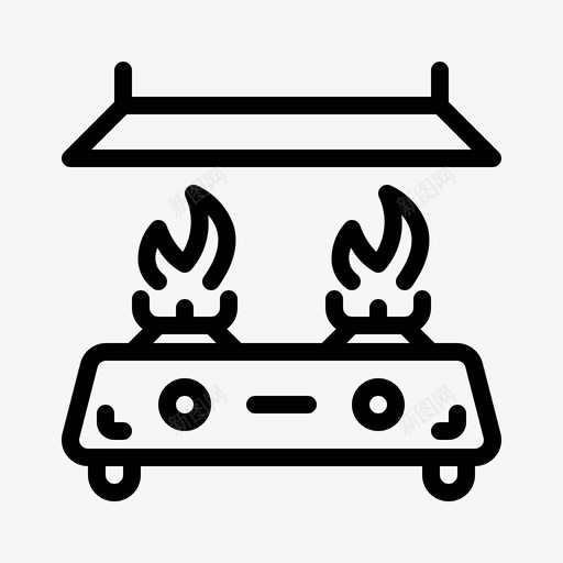 煤气炉烟囱火图标svg_新图网 https://ixintu.com 厨房 厨房用具 火 烟囱 煤气炉