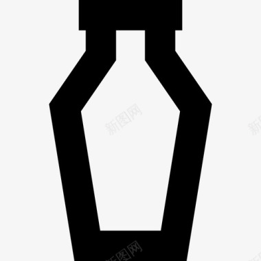 瓶子食物酒吧玻璃杯和瓶子图标图标