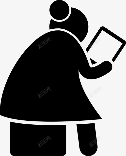 奶奶在平板电脑上上瘾了智能手机图标svg_新图网 https://ixintu.com 上瘾了 奶奶在平板电脑上 智能手机 看电视 老太婆在用科技
