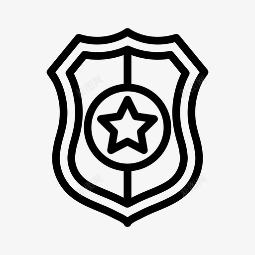 警徽正义法律图标svg_新图网 https://ixintu.com 正义 法律 法律和正义 警徽