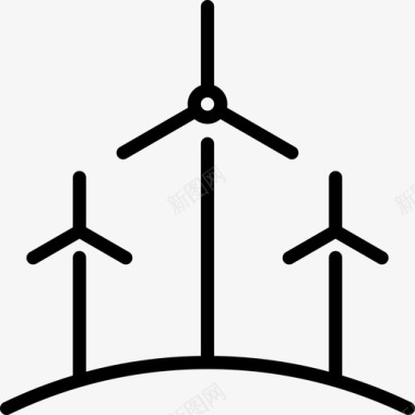 风能生态线工艺线状图标图标