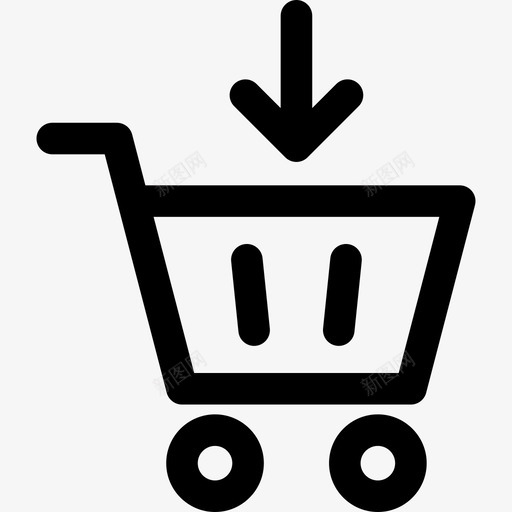 添加到购物车最小的电子商务线性图标svg_新图网 https://ixintu.com 最小的电子商务 添加到购物车 线性