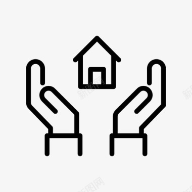 居家护理购买房产房屋图标图标