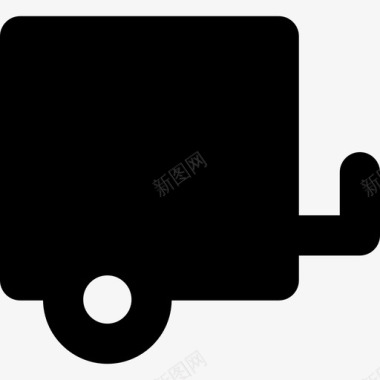 拖车运输装运和手动填充图标图标