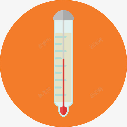 温度计医用6圆形扁平图标svg_新图网 https://ixintu.com 医用6 圆形扁平 温度计