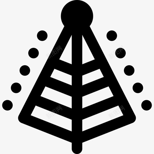 圣诞树凉爽的圣诞树线直线型图标svg_新图网 https://ixintu.com 凉爽的圣诞树线 圣诞树 直线型